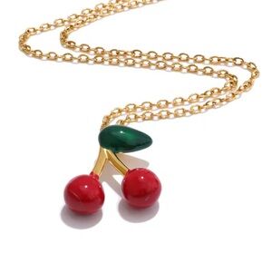 Cherry Gold Pendant Necklace